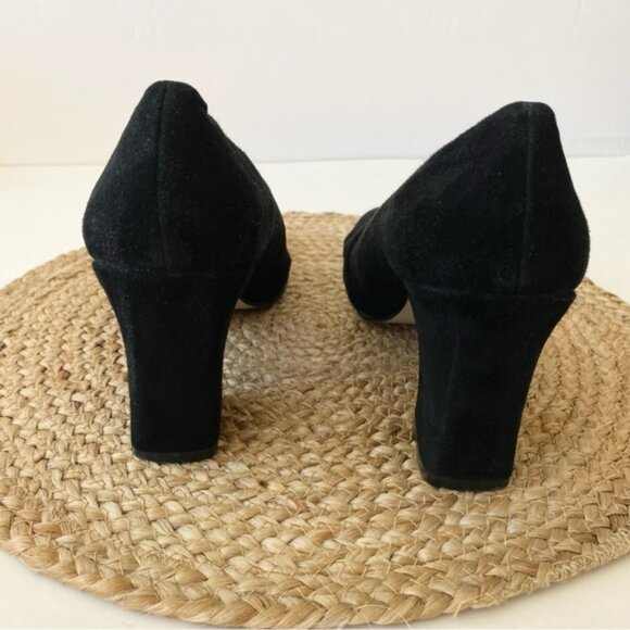 VINTAGE Suede Heels in Black - 9.5 - Picture 6 of 16